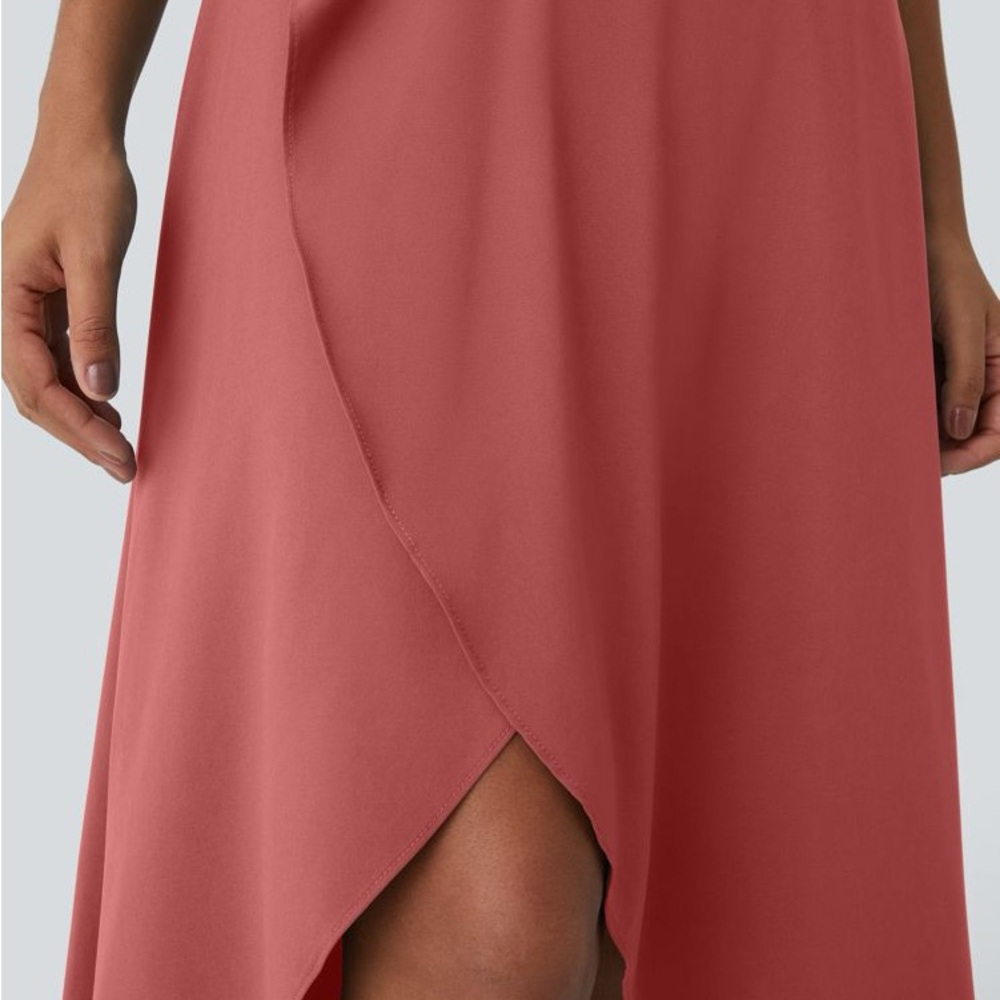 HALARA Breezeful High Waisted High Low Ruffle 2-in-1 MEDIUM Regular Maxi Skirt - Picture 7 of 10